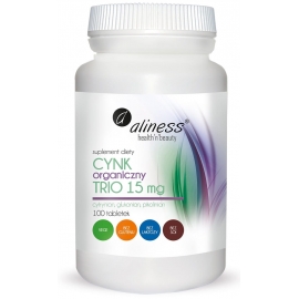 Cynk organiczny TRIO 15 mg 100 tabletek, Aliness