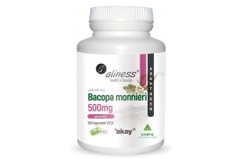 Bacopa monnieri extract 50%, 500 mg 100 kapsułek, Aliness