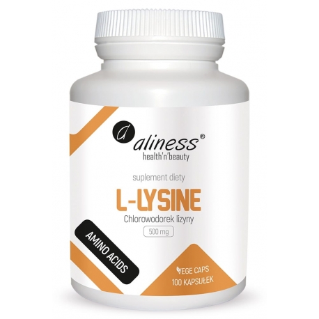 L-Lysine (chlorowodorek) 500 mg, 100 kapsułek, Aliness