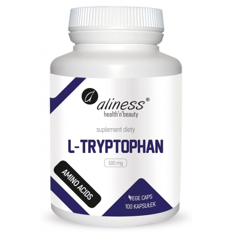 L-Tryptophan 500 mg, 100 kapsułek, Aliness