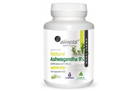 Natural Ashwagandha 590 mg 9%, 100 kapsułek, Aliness